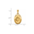 Oval St. Anthony-Spanish Medal in 14K Yellow Gold, 20x14mm - Sophia Jewelers