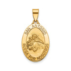 Oval St. Anthony-Spanish Medal in 14K Yellow Gold, 20x14mm - Sophia Jewelers