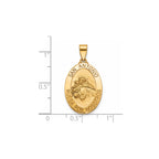 Oval St. Anthony-Spanish Medal in 14K Yellow Gold, 21.5x15mm - Sophia Jewelers