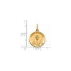 Round St. Edward Medal in 14K Yellow Gold, 14.5mm - Sophia Jewelers