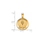 Round St. Edward Medal in 14K Yellow Gold, 18.25mm - Sophia Jewelers