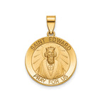 Round St. Edward Medal in 14K Yellow Gold, 18.25mm - Sophia Jewelers