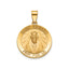 Round St. Edward Medal in 14K Yellow Gold, 18.25mm - Sophia Jewelers