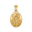Oval St. Christopher-Spanish Medal in 14K Yellow Gold, 18.5x13.5mm - Sophia Jewelers