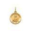 Round St. Elizabeth Medal in 14K Yellow Gold, 13.25mm - Sophia Jewelers