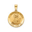 Round St. Elizabeth Medal in 14K Yellow Gold, 18.25mm - Sophia Jewelers