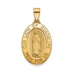 Our Lady of Guadalupe Medal in 14K Yellow Gold, 21.5x15mm - Sophia Jewelers