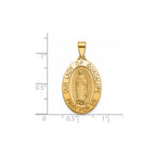 Our Lady of Guadalupe Medal in 14K Yellow Gold, 23x16mm - Sophia Jewelers
