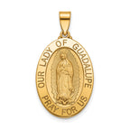 Our Lady of Guadalupe Medal in 14K Yellow Gold, 23x16mm - Sophia Jewelers