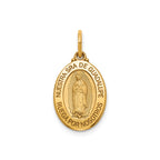 Our Lady of Guadalupe-Spanish Medal in 14K Yellow Gold, 16.5x12mm - Sophia Jewelers