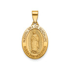 Our Lady of Guadalupe-Spanish Medal in 14K Yellow Gold, 18.5x13.5mm - Sophia Jewelers