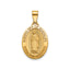 Our Lady of Guadalupe-Spanish Medal in 14K Yellow Gold, 18.5x13.5mm - Sophia Jewelers