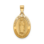 Our Lady of Guadalupe-Spanish Medal in 14K Yellow Gold, 20x14mm - Sophia Jewelers