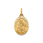 Oval Holy Scapular Medal in 14K Yellow Gold, 16.5x12mm - Sophia Jewelers