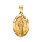 Oval St. Jude Thaddeus Medal in 14K Yellow Gold, 20x14mm - Sophia Jewelers
