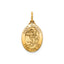 Oval St. Michael Medal in 14K Yellow Gold, 16.5x12mm - Sophia Jewelers