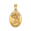 Oval St. Michael Medal in 14K Yellow Gold, 20x14mm - Sophia Jewelers