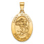 Oval St. Michael Medal in 14K Yellow Gold, 25x18mm - Sophia Jewelers