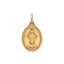 Oval Milagrosa Medal in 14K Yellow Gold, 15x11.5mm - Sophia Jewelers