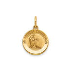 Round 1st Communion-Spanish Medal in 14K Yellow Gold, 13.25mm - Sophia Jewelers