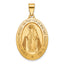 Oval Miraculous Medal in 14K Yellow Gold, 27x19.5mm - Sophia Jewelers