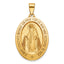 Oval Miraculous Medal in 14K Yellow Gold, 29x21mm - Sophia Jewelers