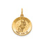Round St. Florian Medal in 14K Yellow Gold, 16.25mm - Sophia Jewelers