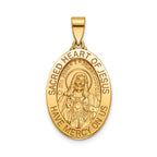 Sacred Heart of Jesus Medal in 14K Yellow Gold, 21.5x15mm - Sophia Jewelers