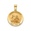 Round St. Francis Medal in 14K Yellow Gold, 18.25mm - Sophia Jewelers