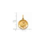 St. Francis of Assisi Medal in 14K Yellow Gold, 14.5mm - Sophia Jewelers