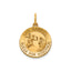 Round St. Gabriel-Spanish Medal in 14K Yellow Gold, 16.25mm - Sophia Jewelers