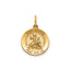 Round St. George Medal in 14K Yellow Gold, 14.5mm - Sophia Jewelers