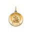 Round St. George Medal in 14K Yellow Gold, 16.25mm - Sophia Jewelers