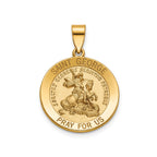 Round St. George Medal in 14K Yellow Gold, 18.25mm - Sophia Jewelers