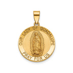 Our Lady of Guadalupe Medal in 14K Yellow Gold, 18.25mm - Sophia Jewelers