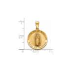 Our Lady of Guadalupe-Spanish Medal in 14K Yellow Gold, 18.25mm - Sophia Jewelers