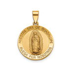 Our Lady of Guadalupe-Spanish Medal in 14K Yellow Gold, 18.25mm - Sophia Jewelers