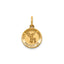 Round Guardian Angel Medal in 14K Yellow Gold, 11.5mm - Sophia Jewelers