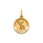 Round Guardian Angel Medal in Gold-Plated Sterling Silver, 13.25mm - Sophia Jewelers