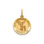 Round Guardian Angel Medal in 14K Yellow Gold, 14.5mm - Sophia Jewelers