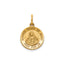 Round Heart of Mary Medal in Gold-Plated Sterling Silver, 13.25mm - Sophia Jewelers