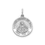 Round Heart of Mary Medal in Sterling Silver, 16.25mm Satin - Sophia Jewelers