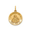Round Heart of Mary Medal in 14K Yellow Gold, 16.25mm - Sophia Jewelers