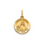 Round St. John Medal in 14K Yellow Gold, 13.25mm - Sophia Jewelers