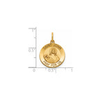 Round St. John Medal in 14K Yellow Gold, 16.25mm - Sophia Jewelers
