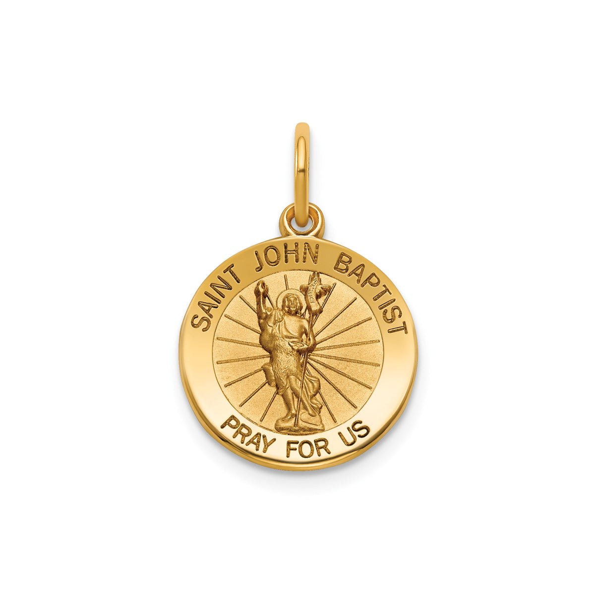 St. John the Baptist Medal in Gold-Plated Sterling Silver - Sophia Jewelers