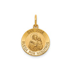 Round San Jose Medal in Gold-Plated Sterling Silver - Sophia Jewelers