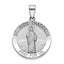 Round St. Jude Thaddeus Medal in Sterling Silver, 22mm Satin - Sophia Jewelers