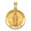 Round St. Jude Thaddeus Medal in 14K Yellow Gold, 23.5mm - Sophia Jewelers