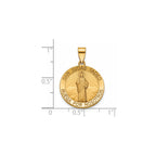 Round St. Jude Thaddeus-Spanish Medal in 14K Yellow Gold, 18.25mm - Sophia Jewelers